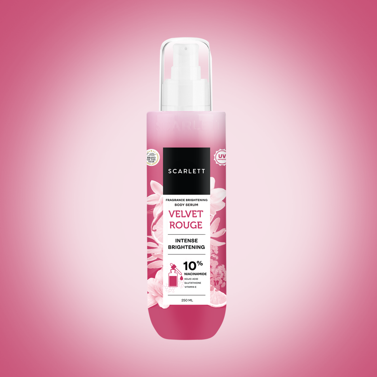 [NEW LAUNCH] BIG SIZE 10% Niacinamide Velvet Rouge Fragrance Brightening Body Serum | Mencerahkan Kulit | Untuk Kulit Belang | Cerah Seketika | Wangi Mewah Tahan Lama