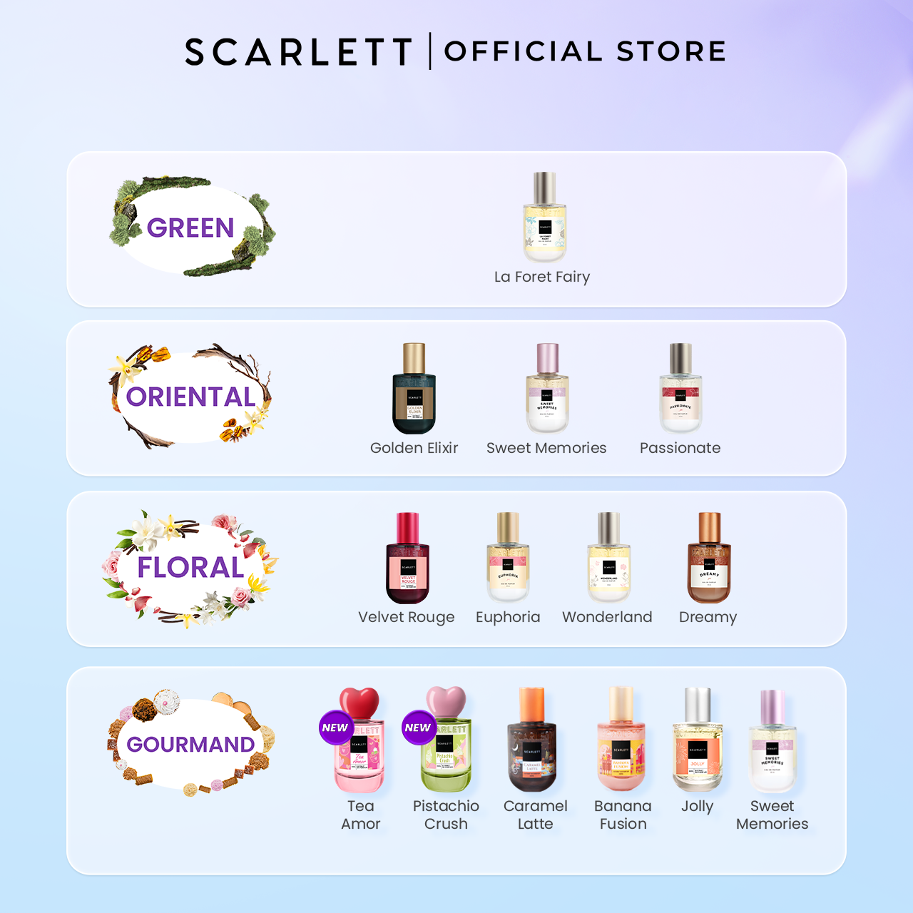 [NEW] Scarlett Whitening Extrait De Parfum Bundling Tea Amor & Pistachio Crush 30ml