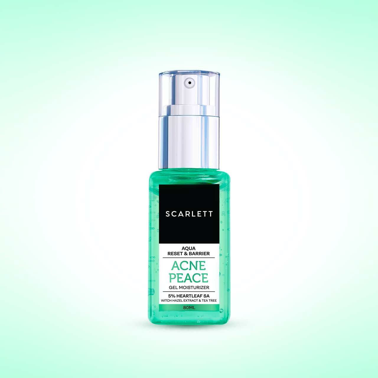 Scarlett Aqua Reset & Barrier Acne Peace Gel Moisturizer 5% Heartleaf-Salicylic Acid