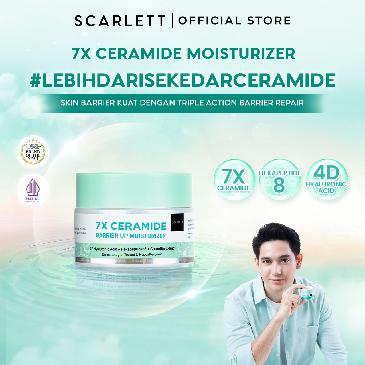 Scarlett 7x Ceramide Moisturizer + Brightening Facial Wash