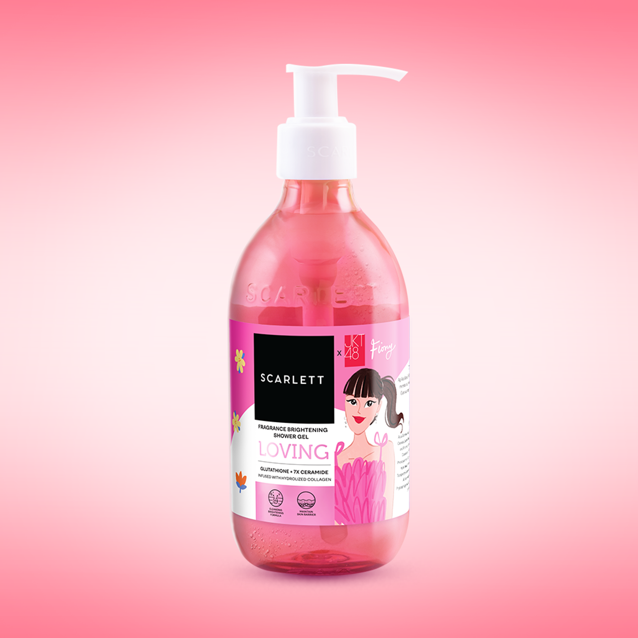 Scarlett Fragrance Brightening Shower Gel Loving | Body Wash | Sabun Mandi Cair