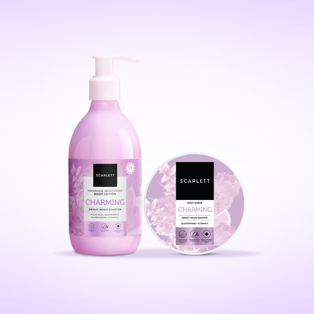 Scarlett Bundle Body Lotion + Body Scrub (Charming Booster)