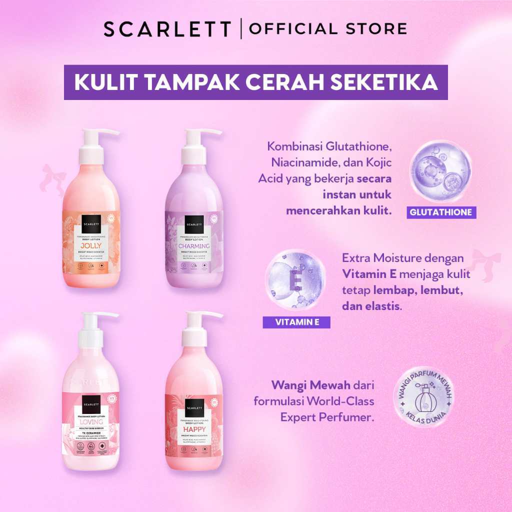 Scarlett Whitening Bundle Body Lotion + Shower Gel (Charming Booster)