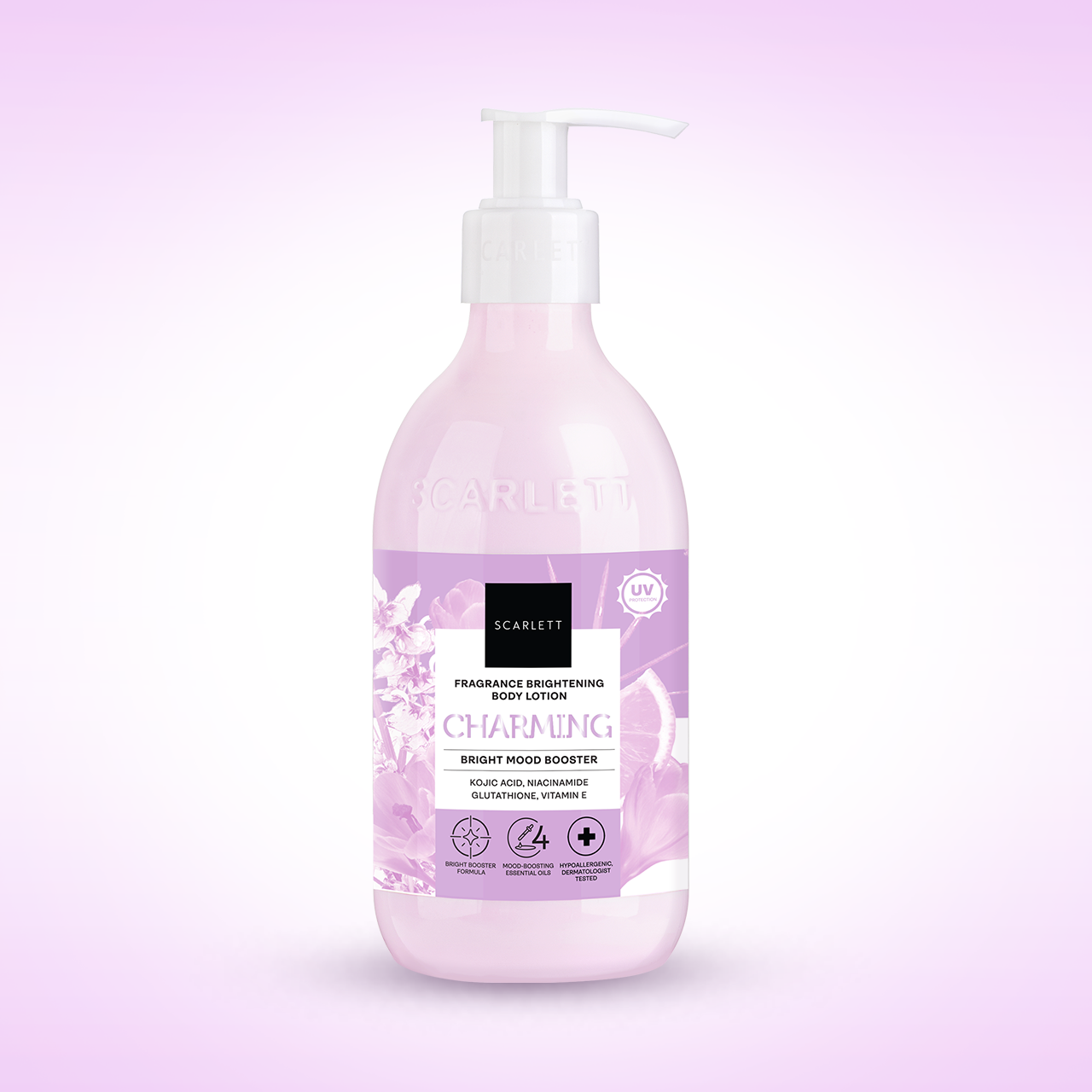 Scarlett New! Fragrance Brightening Body Lotion Bright Mood Booster Charming