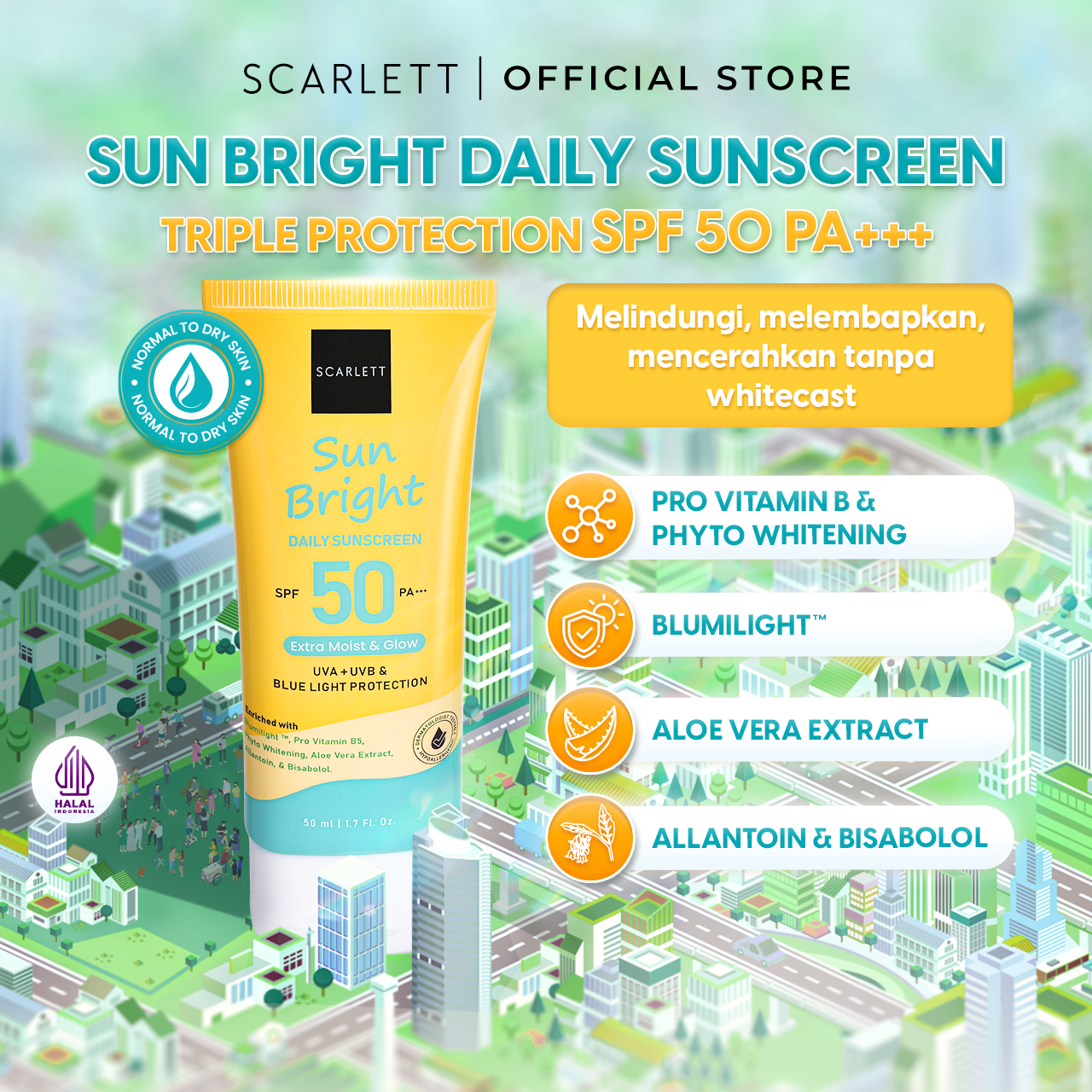 Sunscreen Sun Bright Daily + Acne Serum