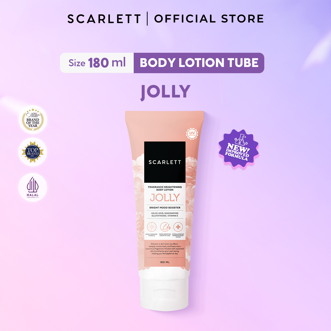 Scarlett Body Lotion Tube Jolly Mood Booster - 180ml