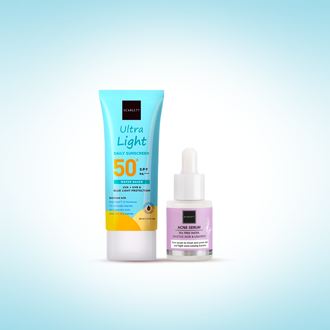 Scarlett Ultra Light Daily Sunscreen + Acne Serum