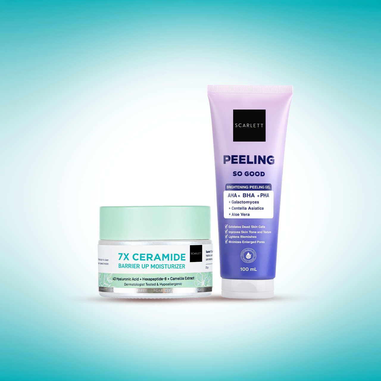 Scarlett 7x Ceramide Moisturizer + Peeling So Good