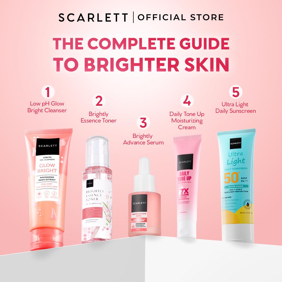 NEW FORMULA Scarlett Brightly Advance Serum 10% Niacinamide Alpha Arbutin Synovea - Serum brightening, Serum pencerah, Membantu Menyamarkan dark spot, Memperbaiki warna kulit tidak merata, menyamarkan bekas jerawat