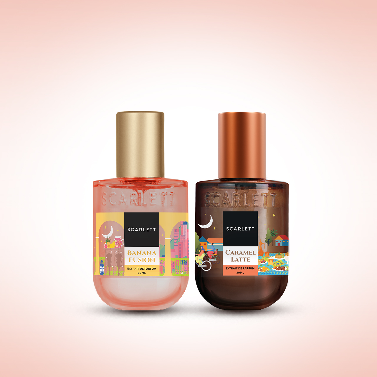 Scarlett Whitening Extrait De Parfum Banana Fusion + Caramel Latte 30ml