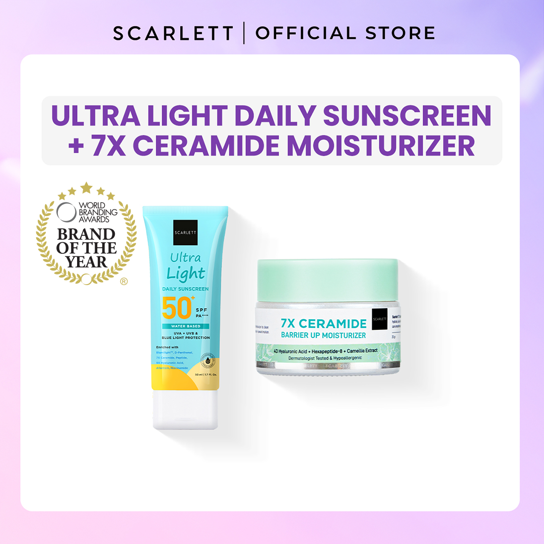 Scarlett Ultra Light Daily Sunscreen + 7x Ceramide Moistirizer