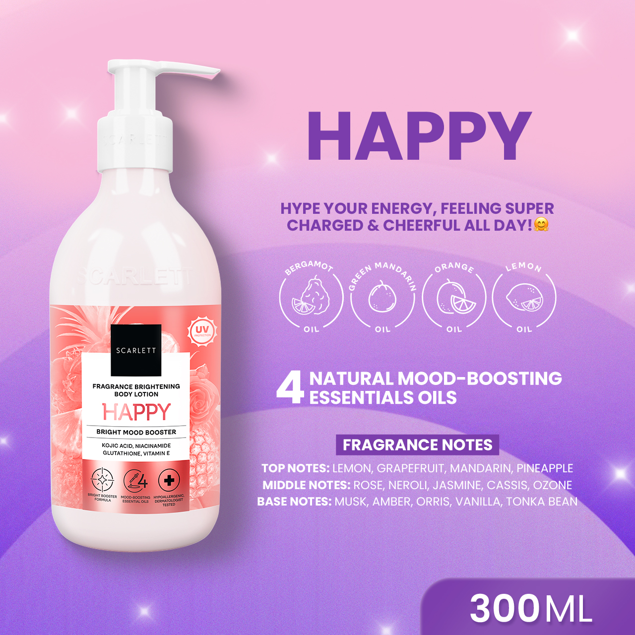 Scarlett Bundle Body Lotion + Body Serum (Happy Booster)