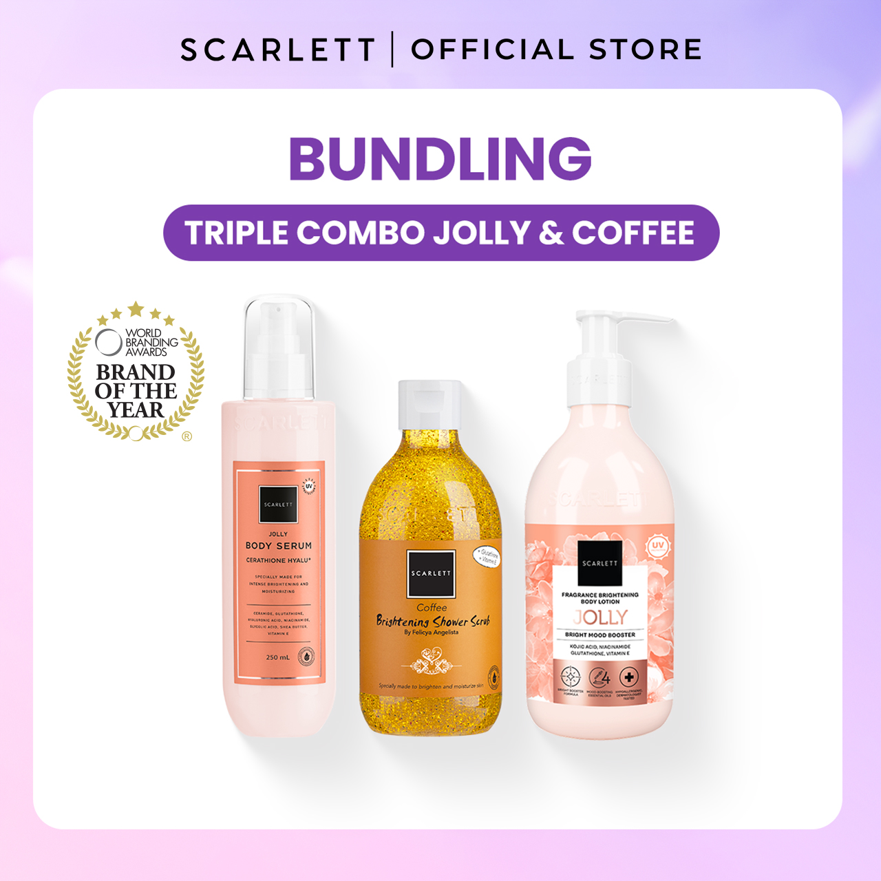 Scarlett Triple Combo Bodycare (Jolly Booster + Coffee)
