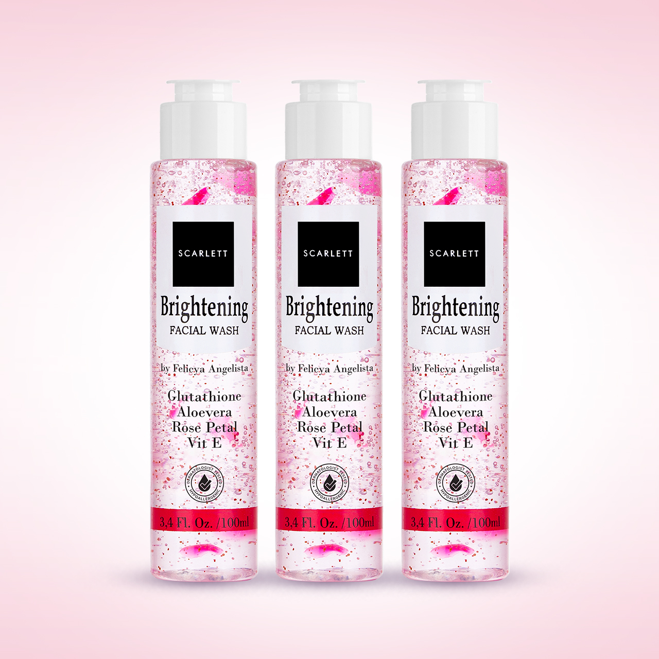 Scarlett Brightening Facial Wash 100ml [TRIPLEPACK]