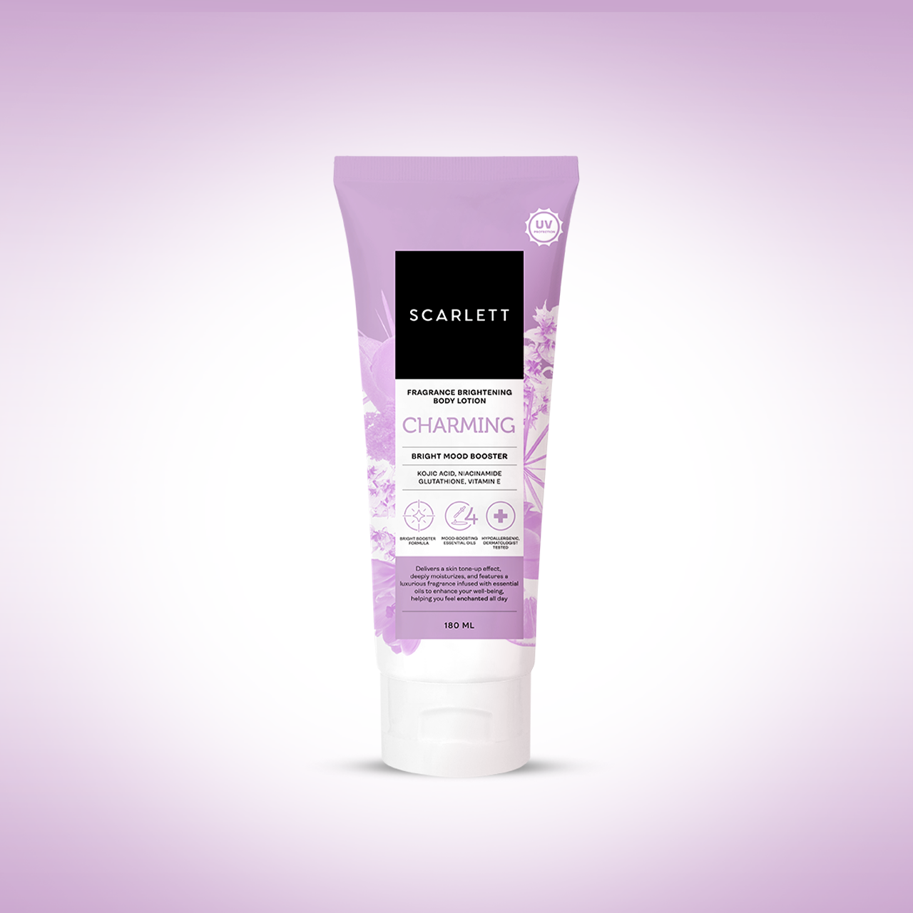 Scarlett Body Lotion Tube Charming Mood Booster - 180ml