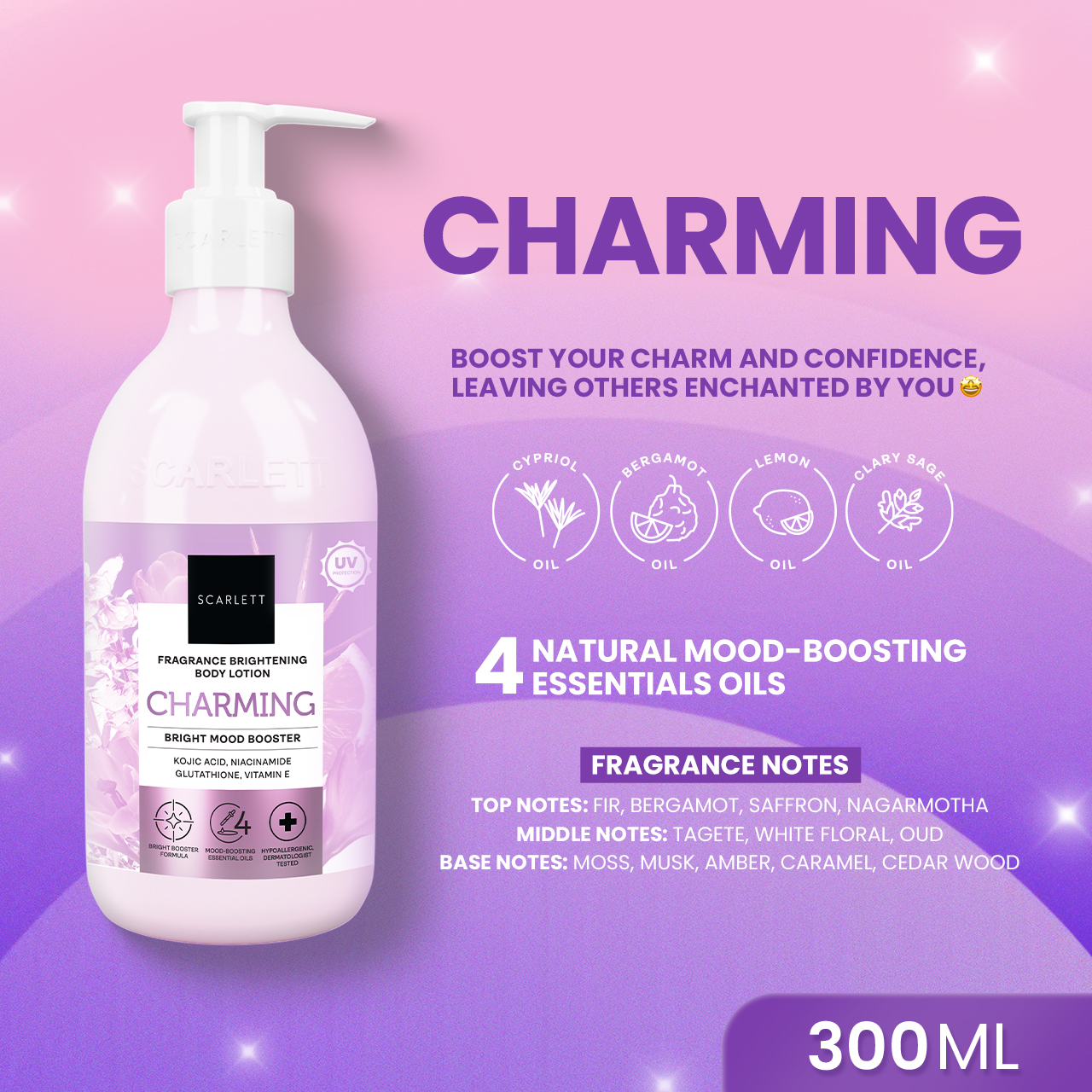 Scarlett Bundle Body Lotion + Body Scrub (Charming Booster)