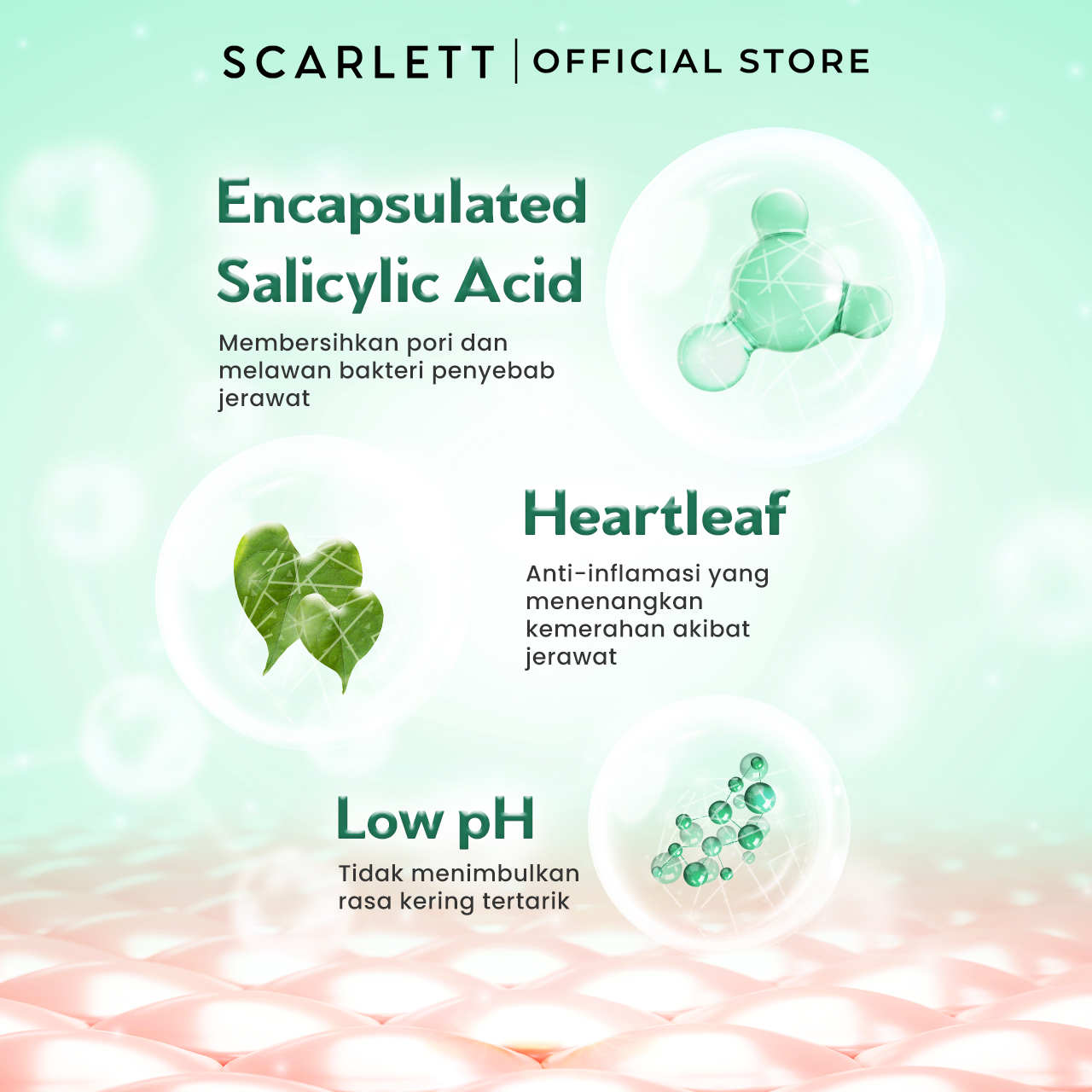 SCARLETT Twinpack Low pH Acne Peace Gel Cleanser-Facial Wash Gentle Sabun Cuci Muka Low pH (100ml x 2)