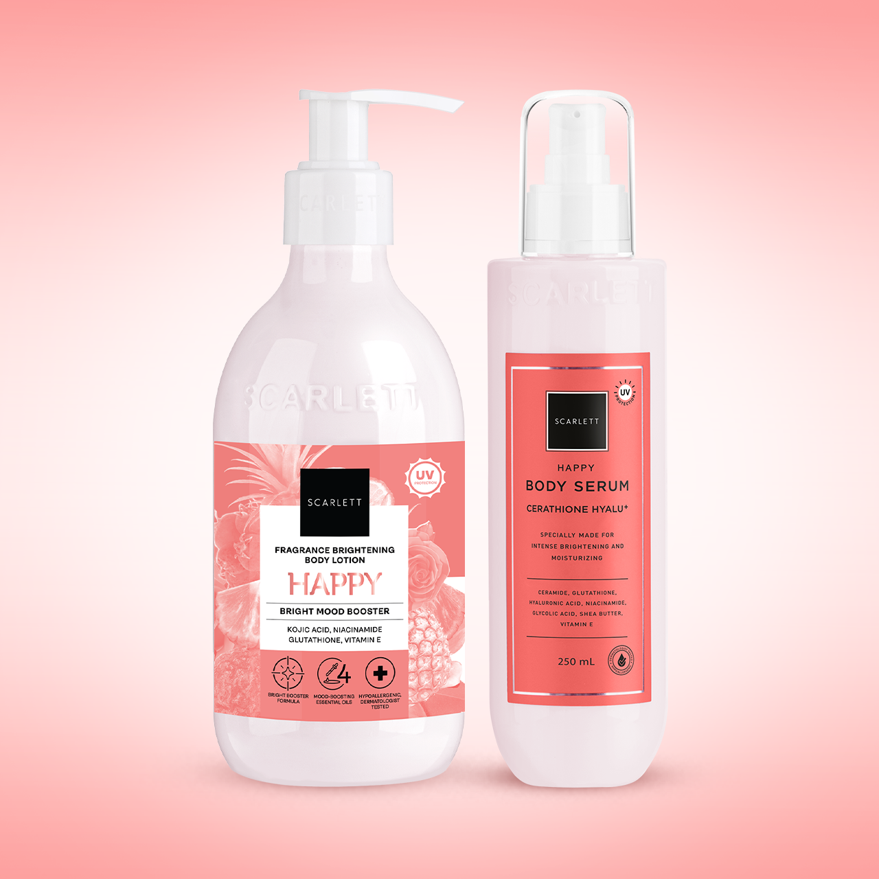 Scarlett Bundle Body Lotion + Body Serum (Happy Booster)