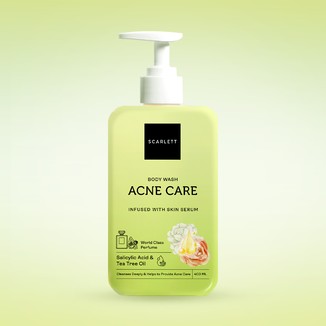 SCARLETT Perfumed Shower Serum 400ml – Acne Care | Anti-Acne Shower Gel dengan Salicylic Acid & Tea Tree Oil | Sabun Mandi Cair untuk Jerawat Punggung & Dada, Membersihkan Pori, Menenangkan Kulit Berjerawat | Shower Serum dengan Wangi Parfum Mewah Kelas Dunia