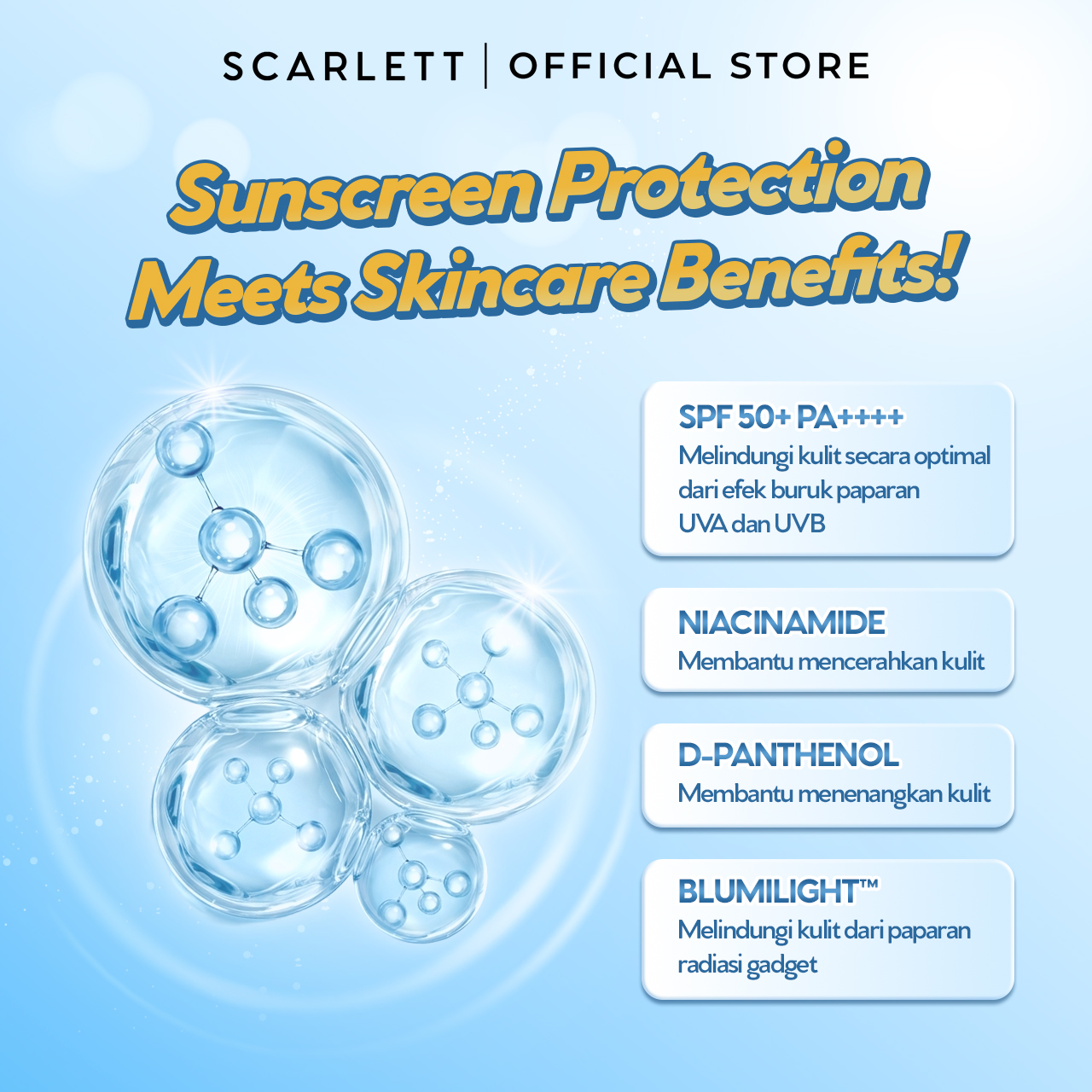 Scarlett Ultra Light Daily Sunscreen 50ml