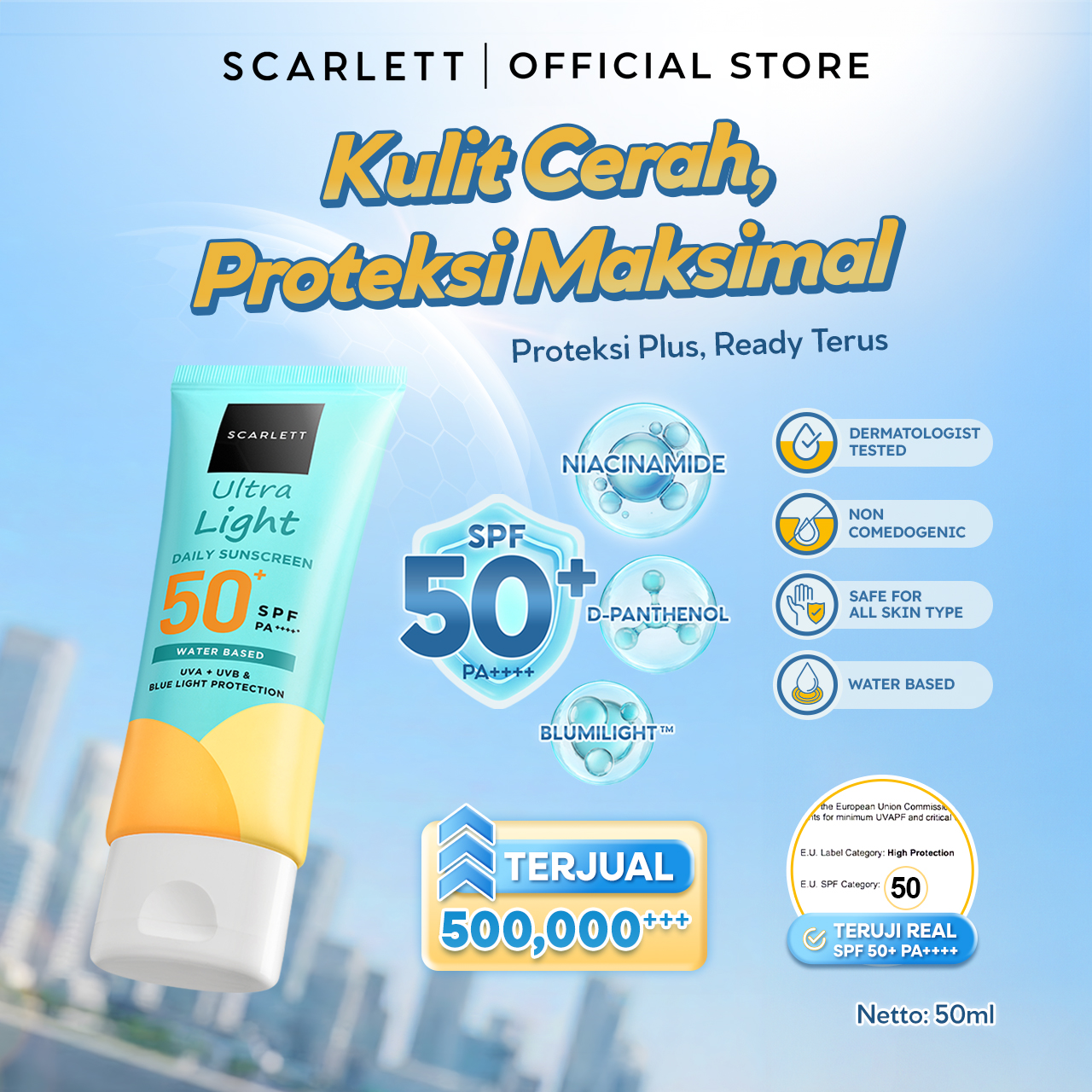 Scarlett Ultra Light Daily Sunscreen 50ml