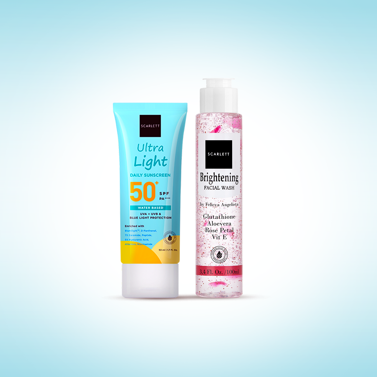 Scarlett Ultra Light Daily Sunscreen + Brightening Facial Wash
