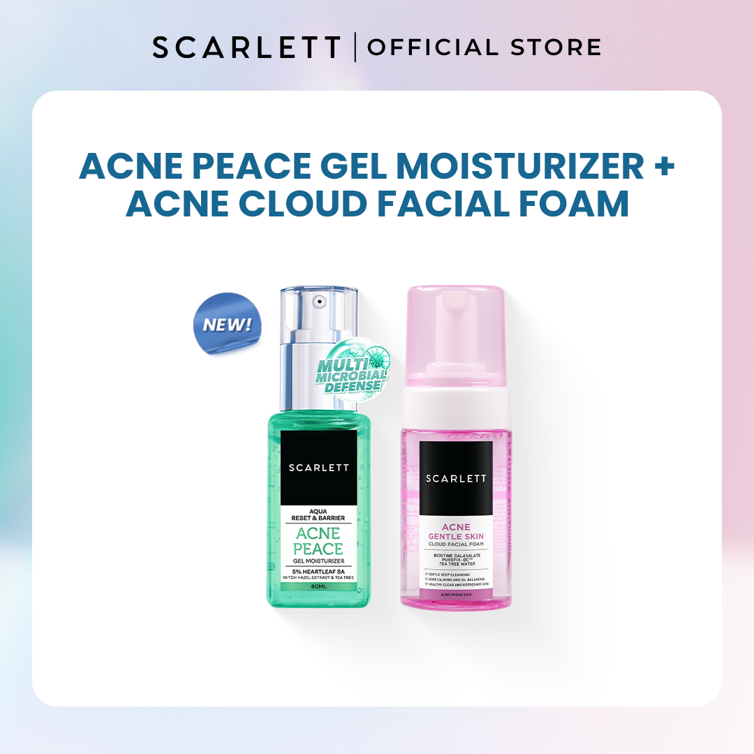 Scarlett Acne Peace Gel Moisturizer + Acne Cloud Facial Foam