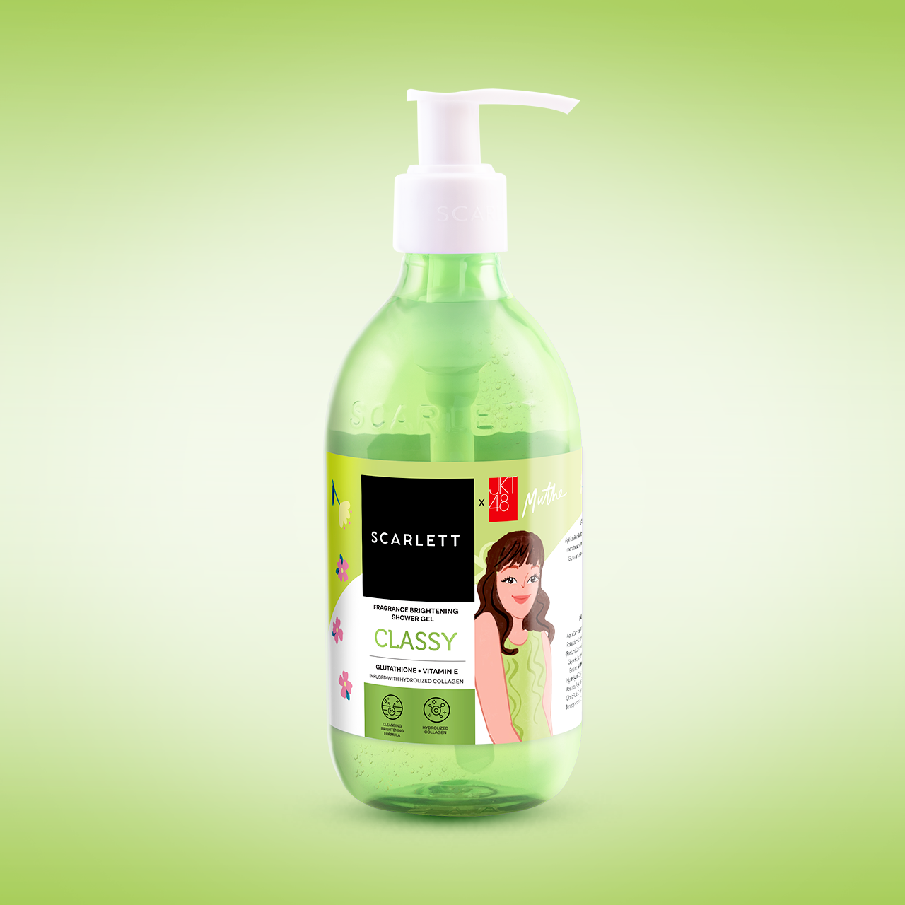 Scarlett Fragrance Brightening Shower Gel Classy | Body Wash | Sabun Mandi Cair