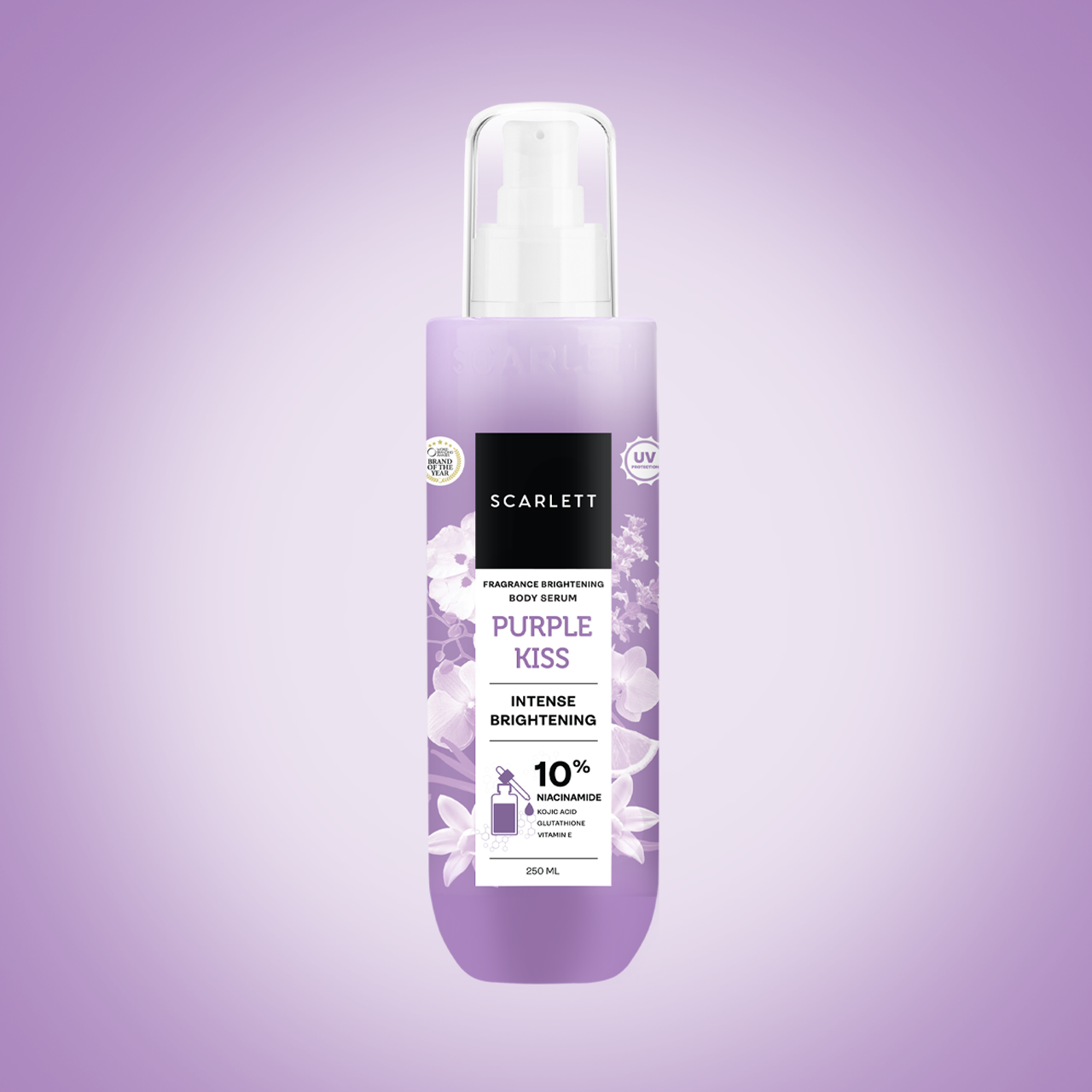 [NEW LAUNCH] BIG SIZE 10% Niacinamide Purple Kiss Fragrance Brightening Body Serum | Mencerahkan Kulit | Untuk Kulit Belang | Cerah Seketika | Wangi Mewah Tahan Lama