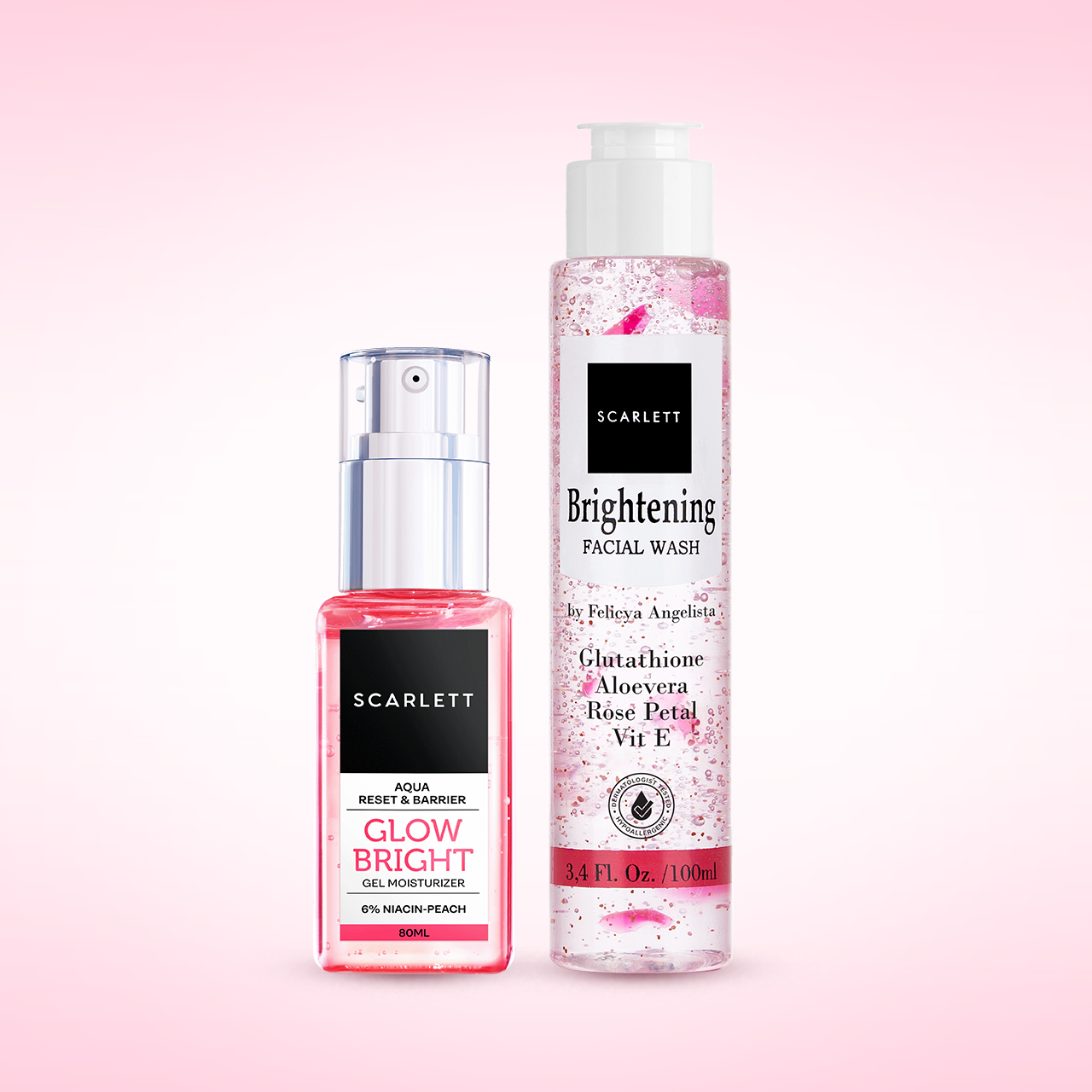 Scarlett Glow Bright Gel Moisturizer + Brightening Facial Wash