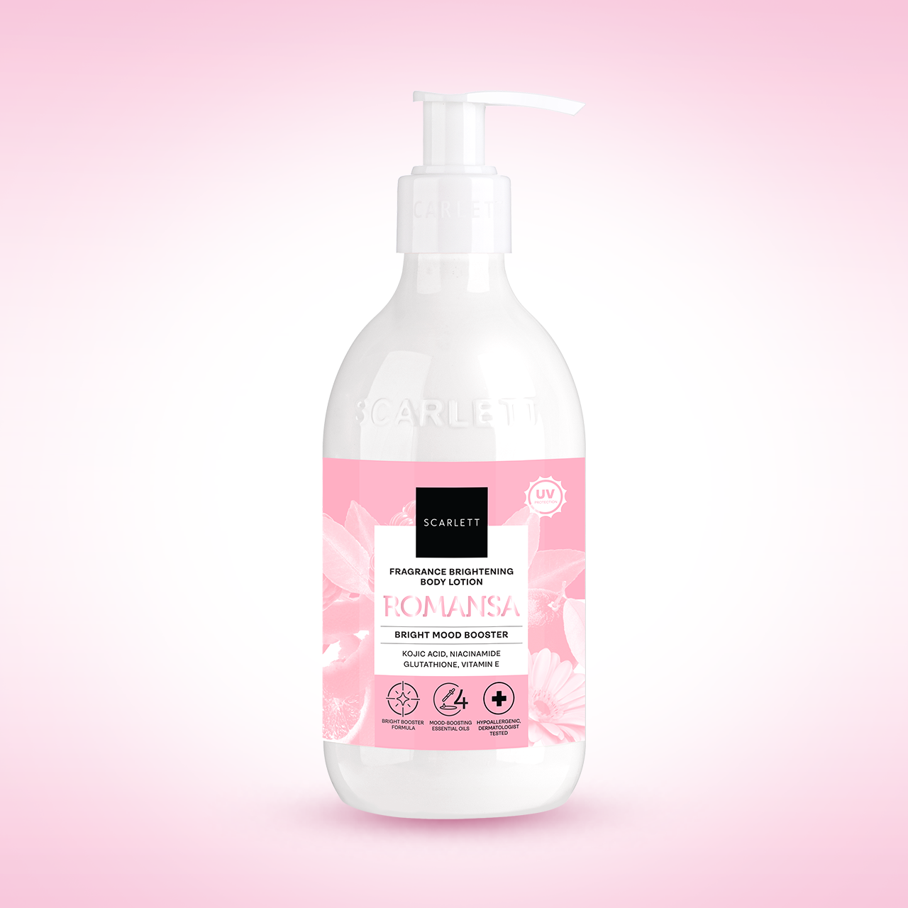 Scarlett New! Fragrance Brightening Body Lotion Bright Mood Booster Romansa