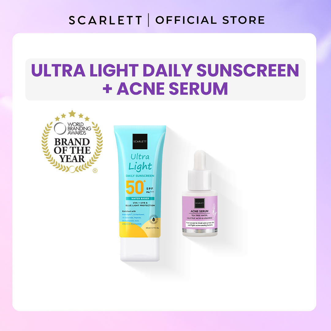 Scarlett Ultra Light Daily Sunscreen + Acne Serum