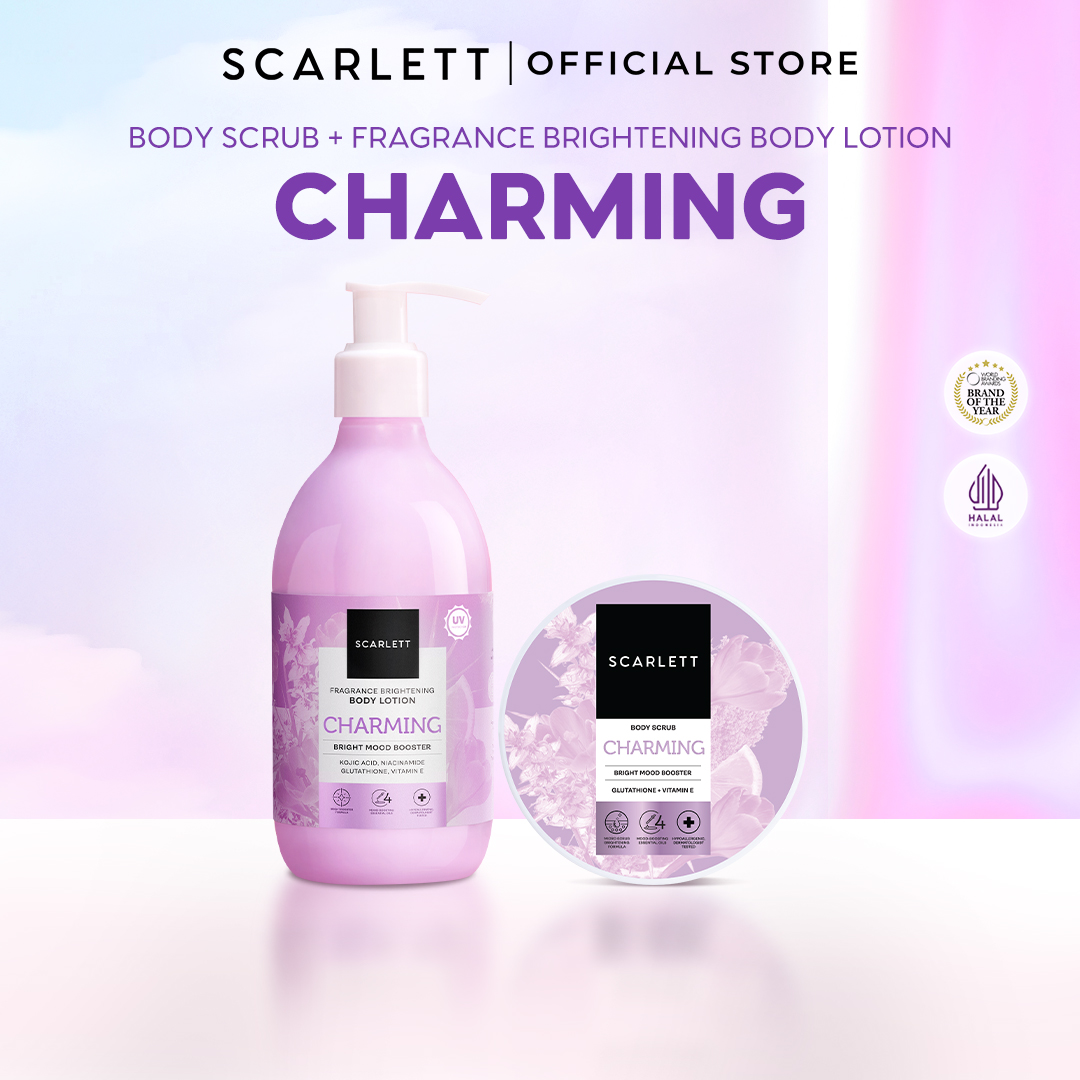 Scarlett Bundle Body Lotion + Body Scrub (Charming Booster)