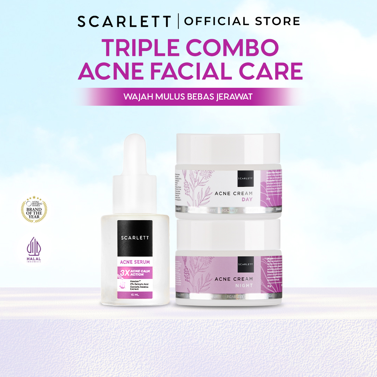 Scarlett Triple Combo Acne Facial Care Package