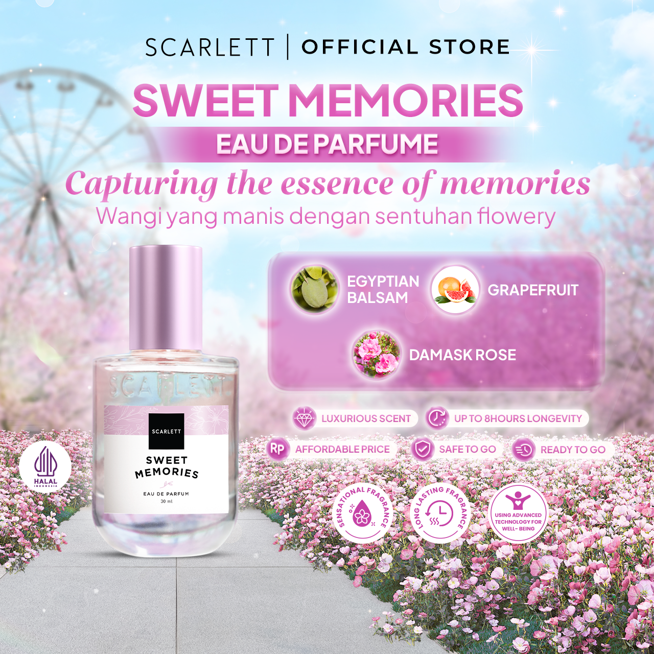 Scarlett Eau De Parfum Bundling 3pcs (Sweet Memories, Euphoria, Passionate)