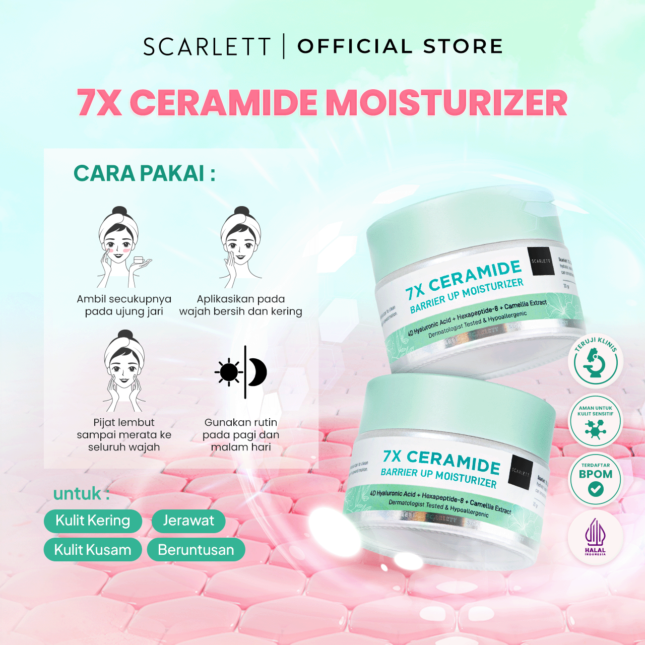 Scarlett 7x Ceramide Moisturizer + Peeling So Good