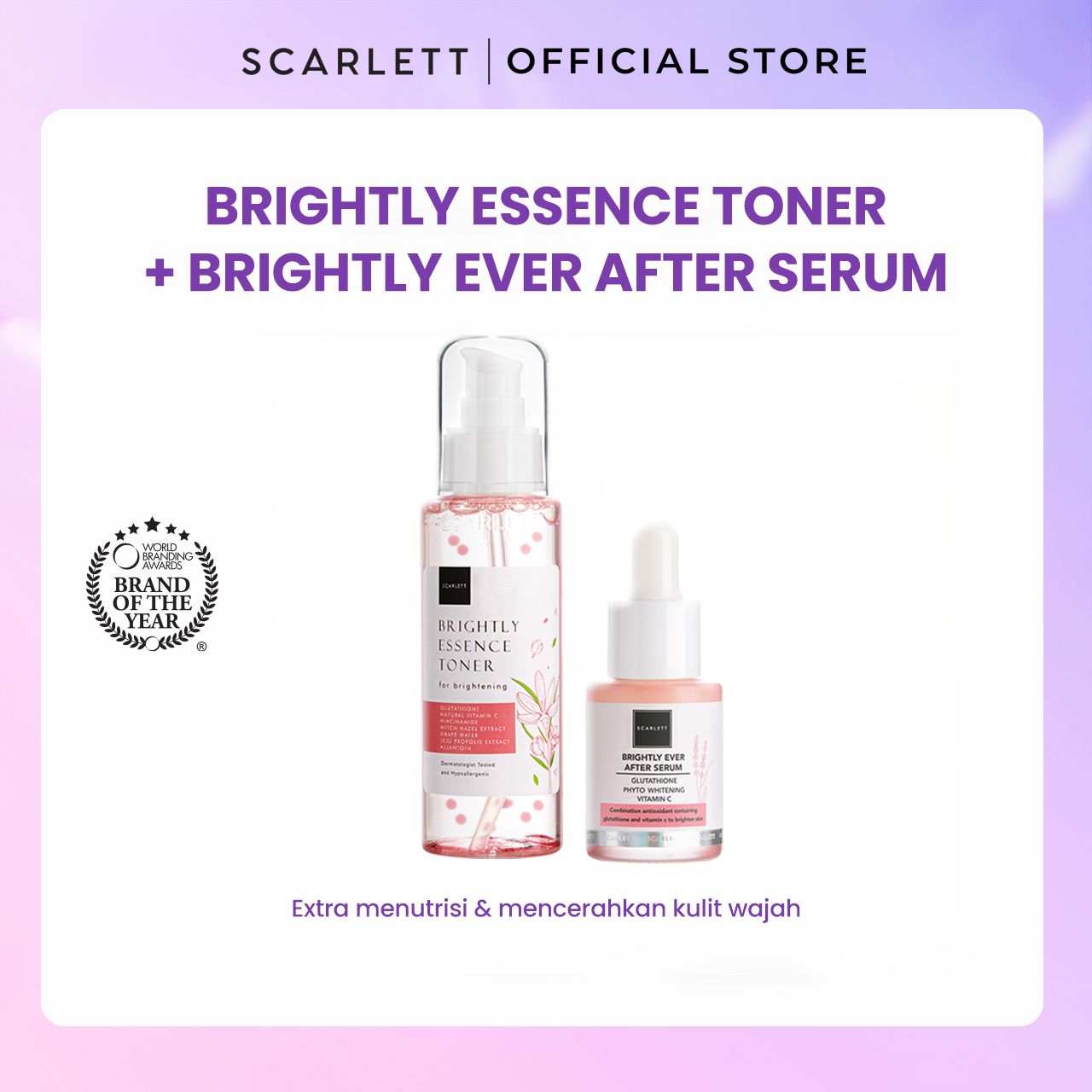Scarlett Brightly Essence Toner + Brightly Ever After Serum