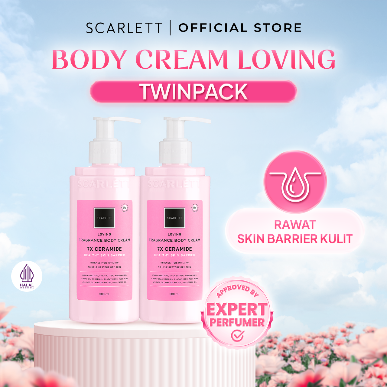 Scarlett Loving Body Cream Twin Pack