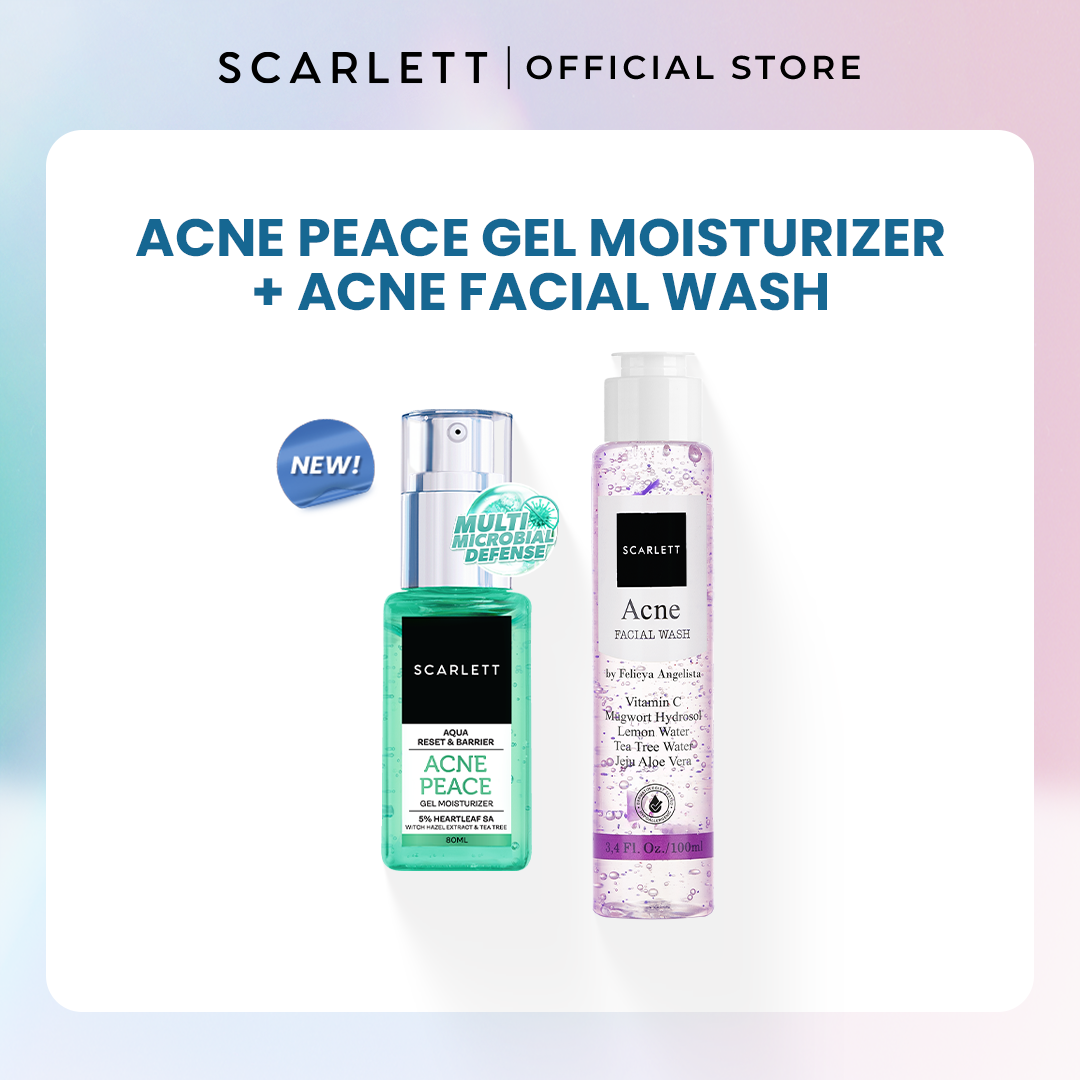 Scarlett Acne Peace Gel Moisturizer + Acne Facial Wash