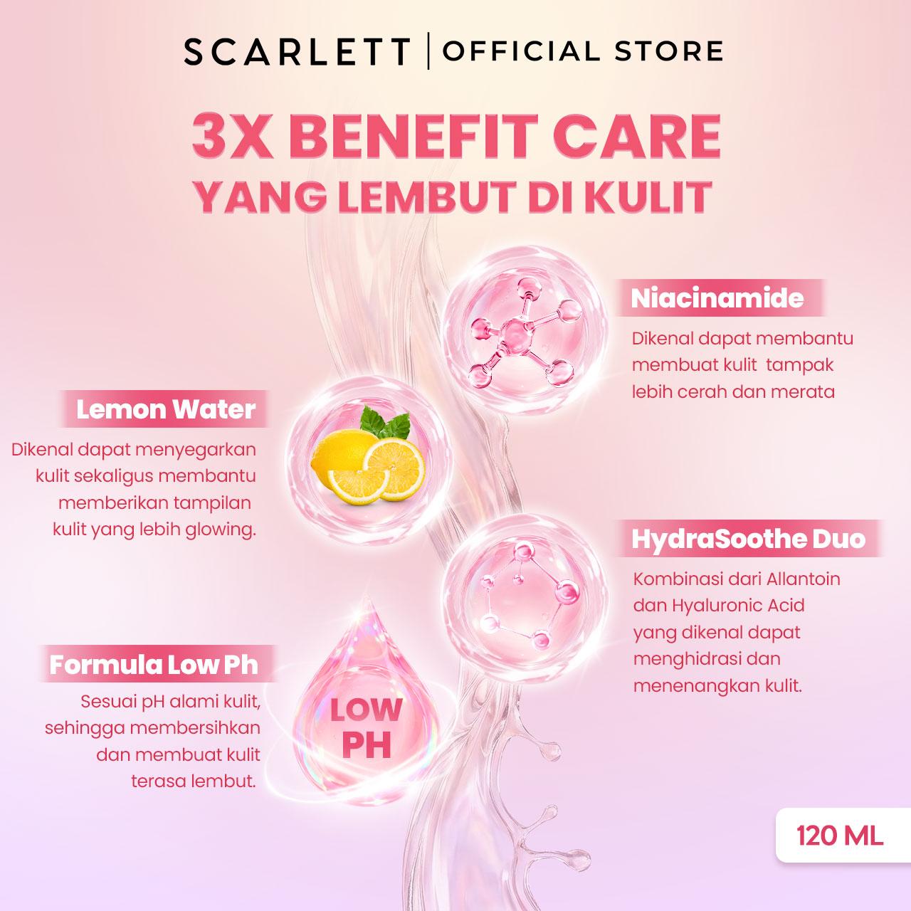Scarlett Brightly Ever After Daily Micellar Water from cleanse to care | Micellar Water dengan 3X Benefit Care untuk kulit Lebih Bersih, Tampak Lebih Cerah & Lembap