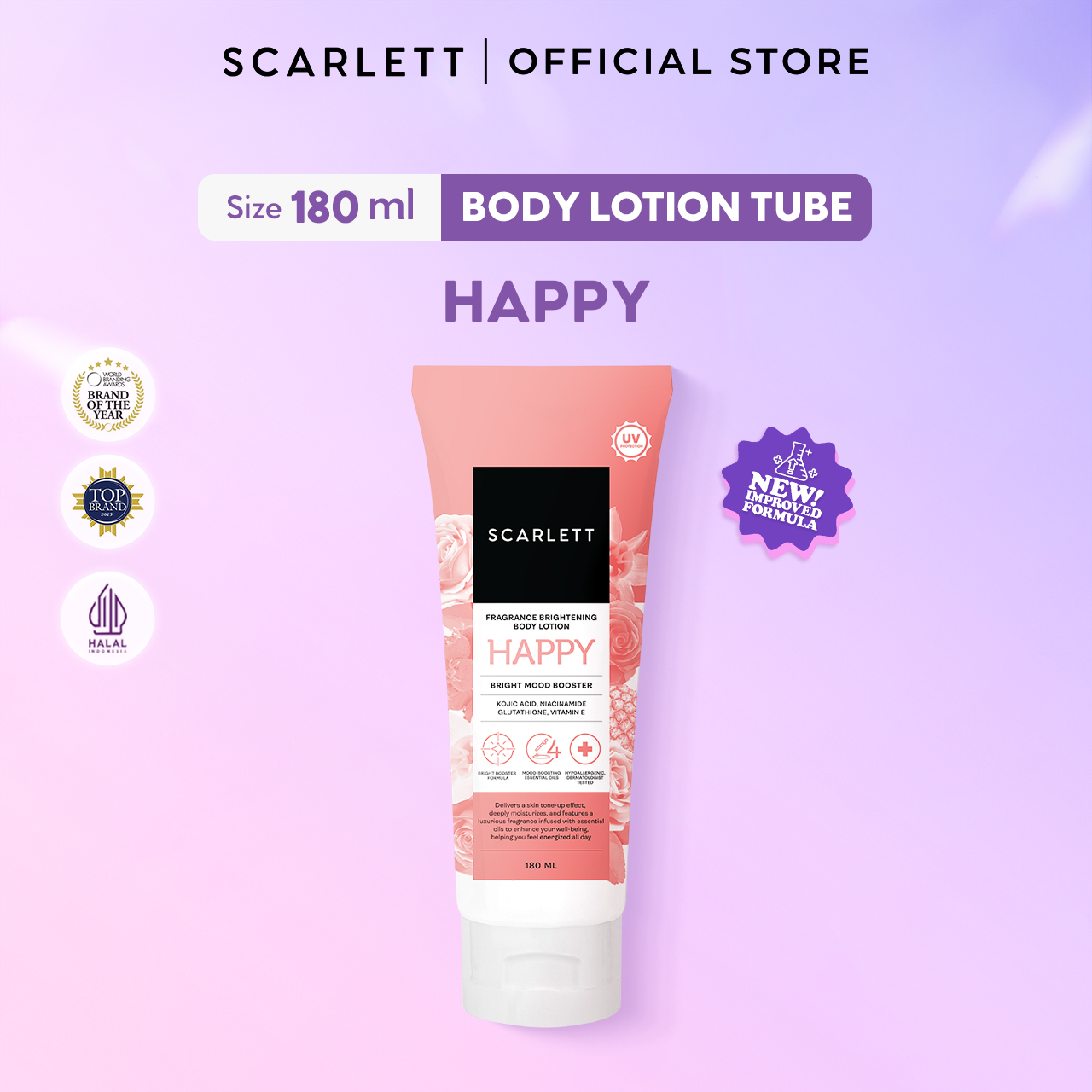 Scarlett Body Lotion Tube Happy Mood Booster - 180ml