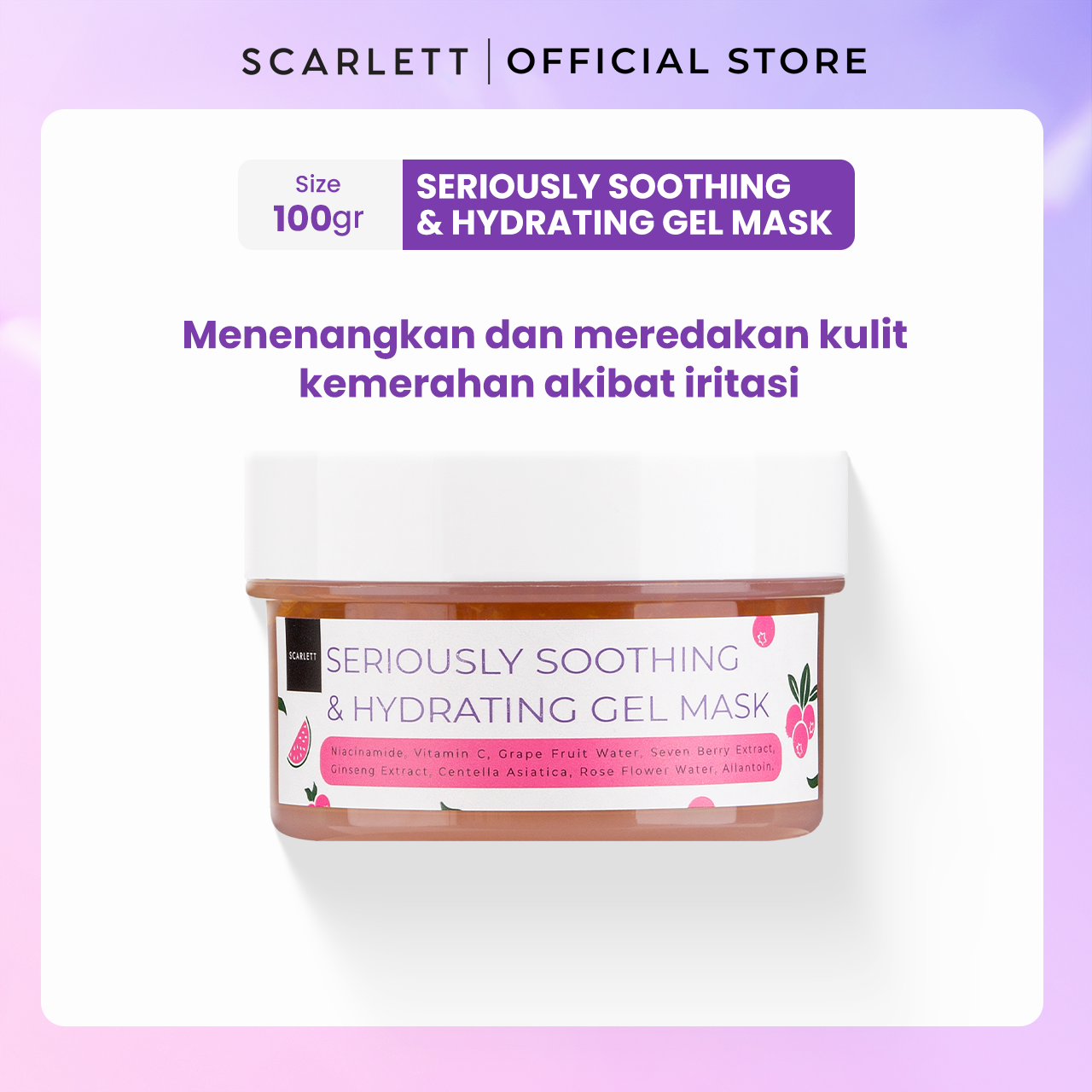 Scarlett Seriously Soothing & Hydrating Gel Mask + Brightly Ever After Serum