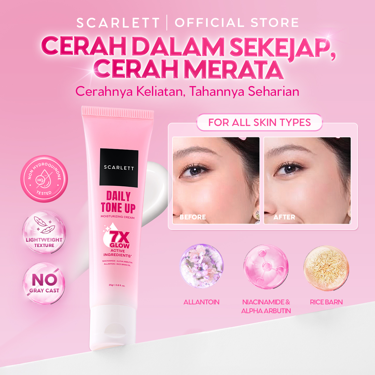 [NEW] Scarlett Daily Tone Up Moisturizing Cream