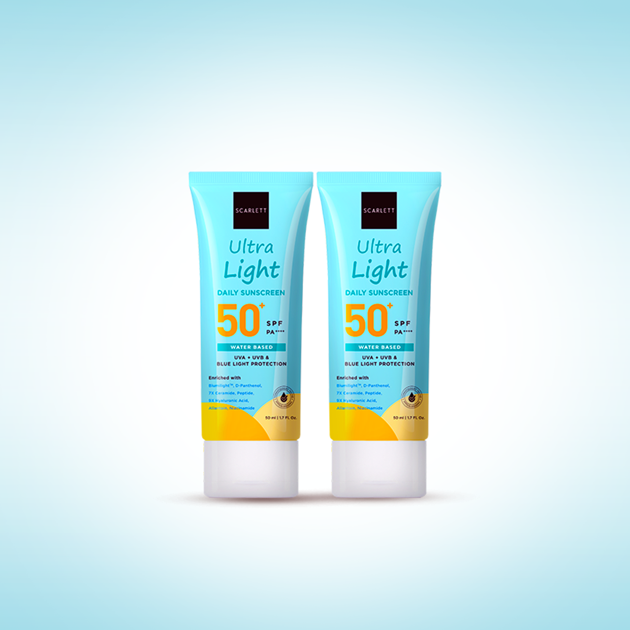 Scarlett Ultra Light Daily Sunscreen Twin Pack 50ml