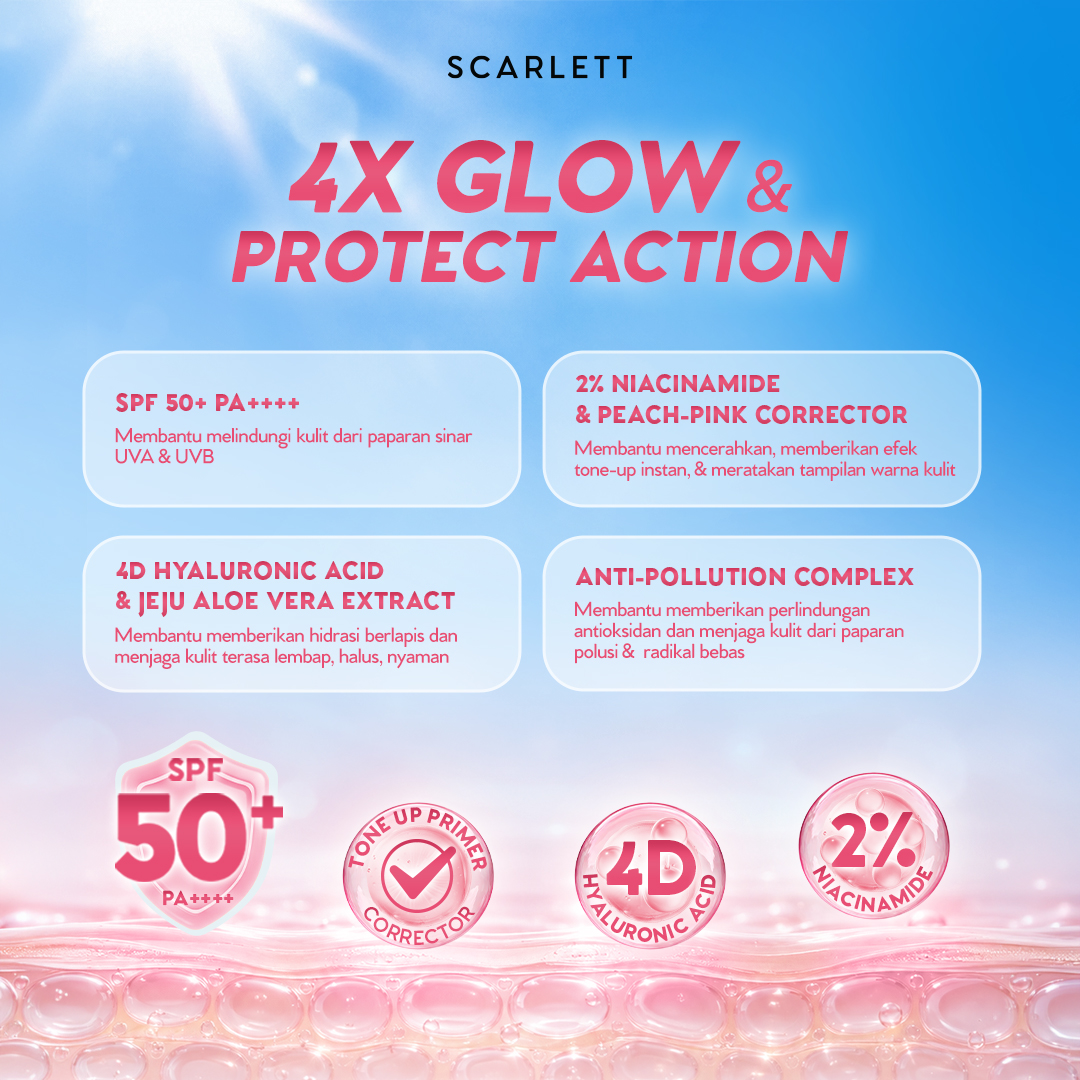 NEW! Scarlett Tone Up Daily Sunscreen SPF 50+ PA+++