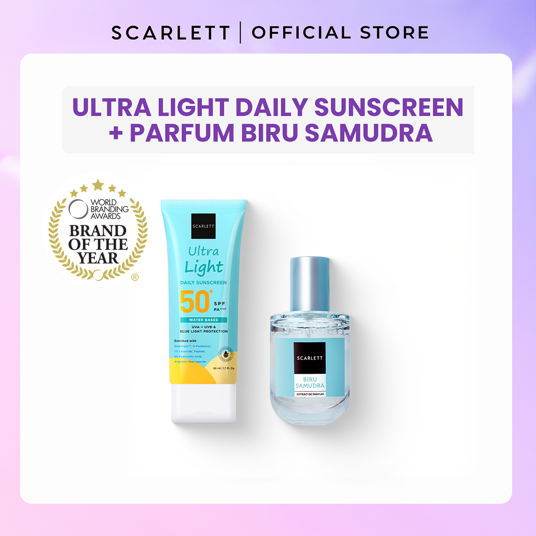 Scarlett Ultra Light Daily Sunscreen + Extrait De Parfum Biru Samudra
