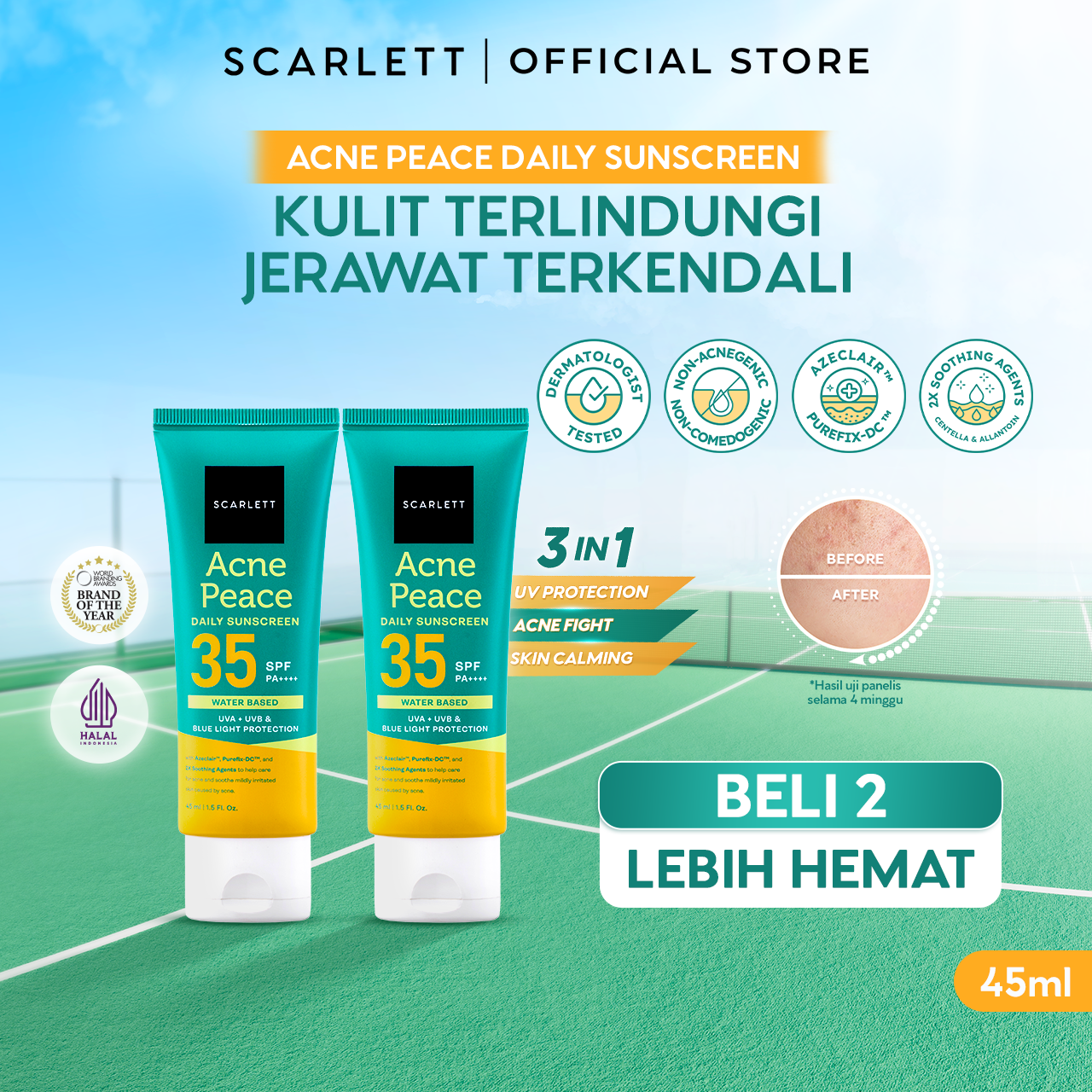 SCARLETT Twinpack Acne Peace Daily Sunscreen