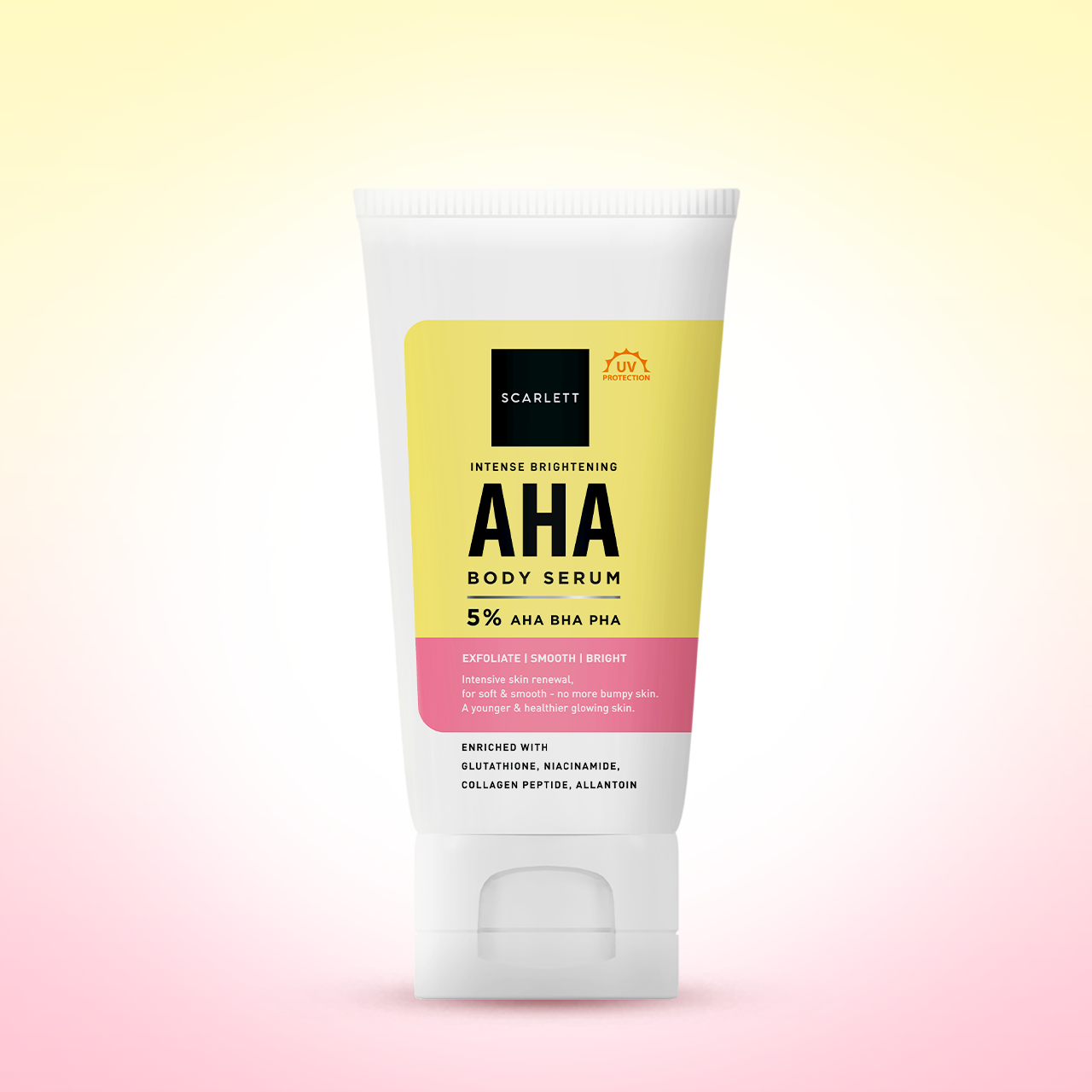 Scarlett Intense Brightening AHA Body Serum 5% AHA BHA PHA Tube - 120ml