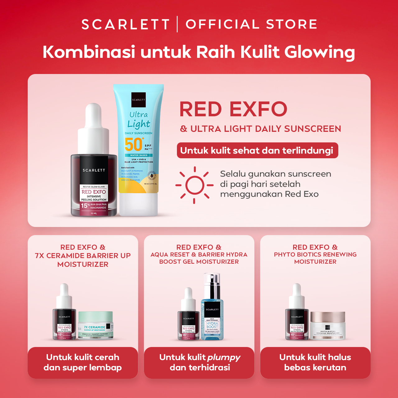 Scarlett Revive Glow Elixir Red Exfo Intensive Peeling Solution