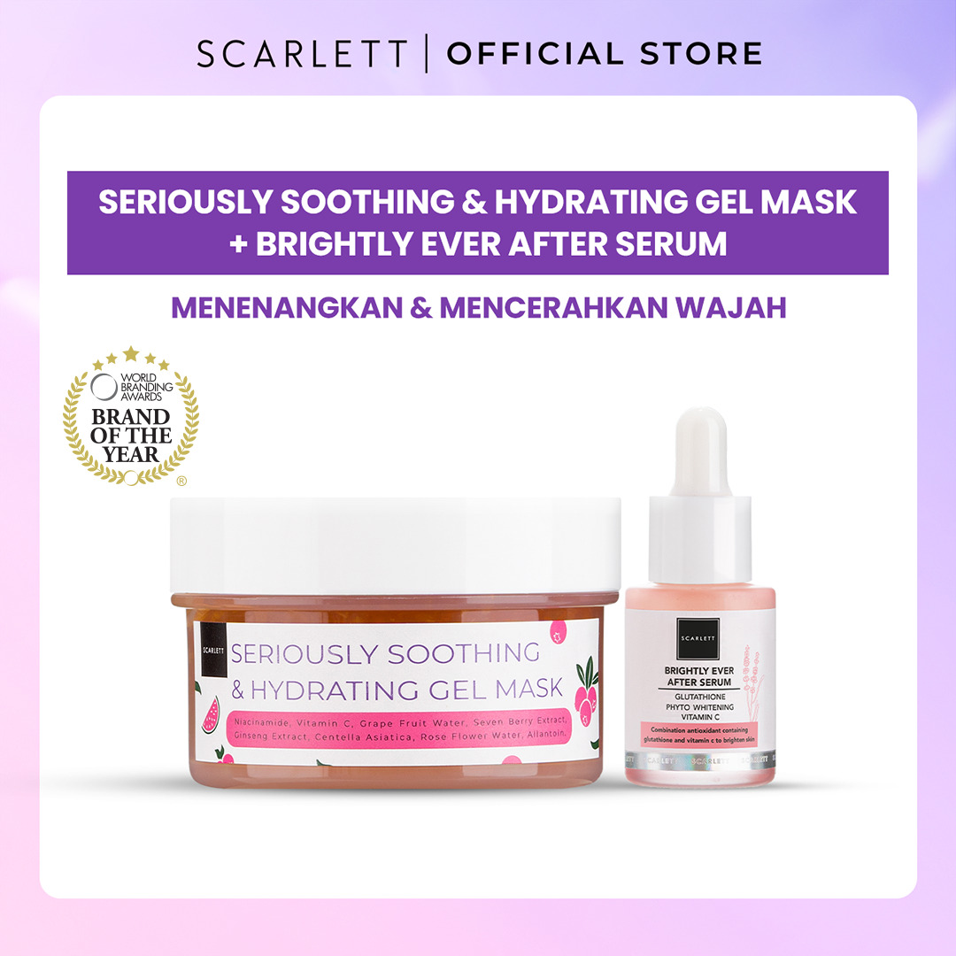 Scarlett Seriously Soothing & Hydrating Gel Mask + Brightly Ever After Serum